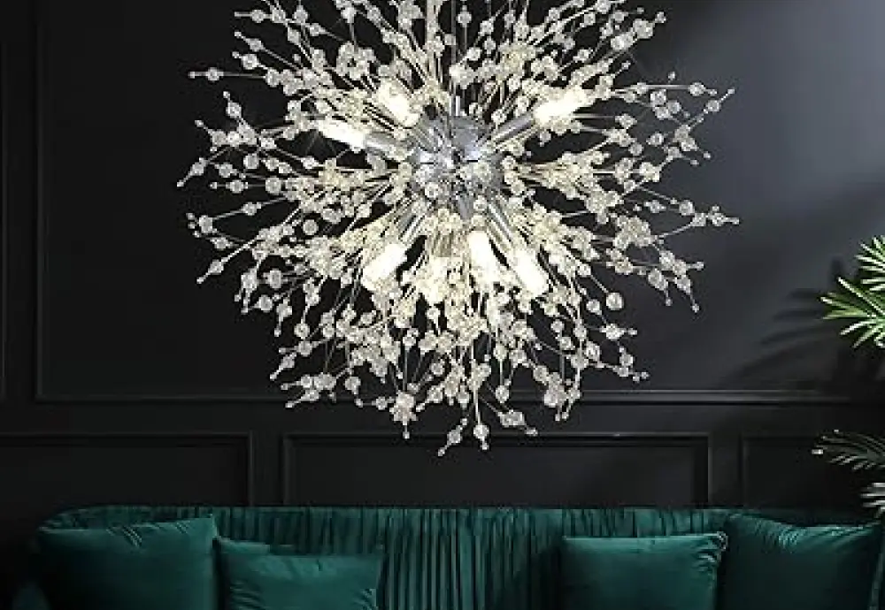 ceiling flush mount crystal chandelier